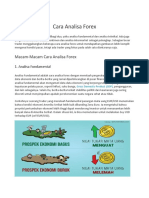 Cara Analisa Forex