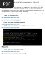 Sap Hana Database Investigation Cum Analysis Document