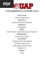 Marco Historico Legal de Las Empresas Bancarias