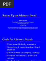 Setting Up An Advisory Board: Stephen M. Bayle Consulting For Startups & Emerging Companies 978-505-1243