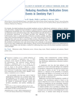 Medication Safety: Reducing Anesthesia Medication Errors and Adverse Drug Events in Dentistry Part 1