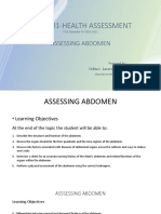 NCM 101 Health Assessment Abdomen