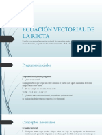 Ecuación Vectorial de La Recta