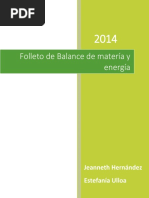 Balance de Materia y Energia Ejercicios