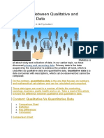 Difference Between Qualitative and Quantitative Data