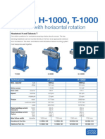 Positioner With Horisontal Rotation: Headstock H and Tailstock T