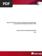 Guia para Citar Textos y Referencias Bibliograficas INACAP