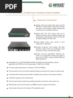 WS-50EYA Series 2U High Power Yetterbium Optical Amplifier: Performance Characteristics