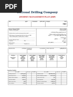 National Drilling Company: Journey Management Plan (JMP)