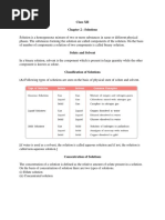 12 Chemistry Solutions Notes VL