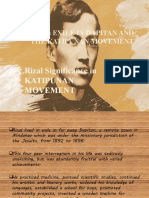 Rizal'S Exile in Dapitan And: The Katipunan Movement