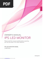 Ips Led Monitor: Owner'S Manual