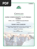 Certificado Hudbay Tormentas Electricas