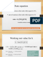 Rate Equation: Rate K (NO) (CO)