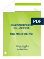 Herramientas Ergonómicas para La Prevención. Manejo Manual de Carga (MMC)