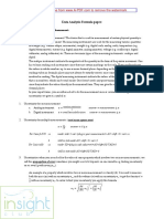 Data Analysis Formula Paper - Updated 2017