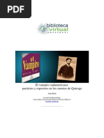 El Vampiro Sudamericano: Parásitos y Espectros en Los Cuentos de Quiroga