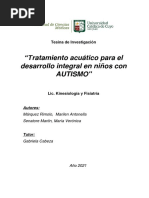 Tesis "Tratamiento Acuático para El Desarrollo Integral en Niños Con TEA"