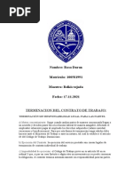 Terminancion Del Contrato de Trabajo