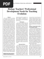 Biology Teachers' Professional Development Needs For Teaching Evolution