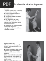 Special Test For Shoulder:-For Impingement