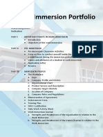 Work Immersion Training Plan Draft