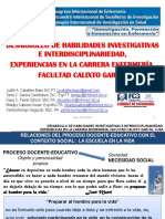 Desarrollo de Habilidades Investigativas E Interdisciplinariedad, Experiencias en La Carrera Enfermería, Facultad Calixto García