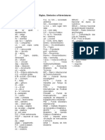 Lista de Abreviações, Símbolos e Siglas