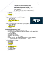 Soal Latihan Bahasa Inggris Asking For Repetition Answer The Questions Below by Choosing The Right Answer Between A, B, C, or D