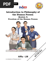 Intro To Philo Module 5 Freedom of The Human Person