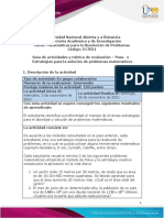 Unidad 3 - Paso 4 - Estrategias para La Solución de Problemas Matemáticos