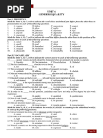 Unit 6 Gender Equality: Part I. Phonetics