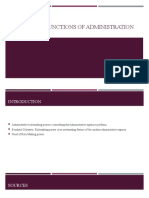 Ledislative Functions of Administration