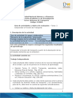 Guía de Actividades y Rúbrica de Evaluación - Unidad 1 - Tarea 2 - Comprender La Función Del Transporte