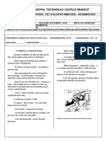 Avaliação Bimestral Setembro - 2021 - 5º Ano - Jandar