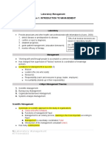 Laboratory Management Lesson 1: Introduction To Management: A. Cause-And-Effect Analysis