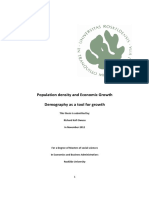 Population Density and Economic Growth Demography As A Tool For Growth