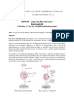 Engineering Thermodynamics Experiment: 04 Verification of First and Second Law of Thermodynamics