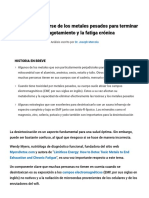 Cómo Desintoxicarse de Los Metales Pesados para Terminarcon El Agotamiento y La Fatiga Crónica