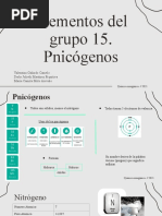 Elementos Del Grupo 15. Pnicógenos.