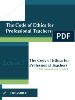 The Code of Ethics For Professional Teachers