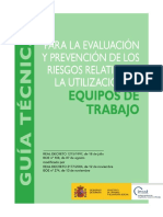 Guía Técnica para La Evaluación y Prevención de Los Riesgos Relativos A La Utilización de Los Equipos de Trabajo