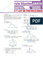 Ley de Senos y Ley de Proyecciones para Quinto Grado de Secundaria