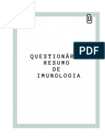 Questionario - Resumo de Imunologia