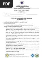 Carry Out Measurements and Calculations in A Required Task: Learning Activity Sheet