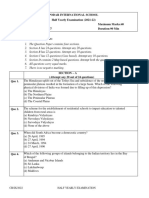 Podar International School Half Yearly Examination (2021-22) Grade: IX Maximum Marks:40 Subject: Social Studies-Code 087 Duration:90 Min