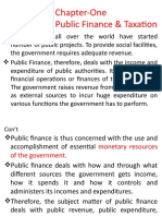 Chapter-One Overview of Public Finance & Taxation