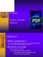 Explain: Window To The DB2 Optimizer
