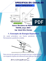 Expo Energia Especifica en Canales