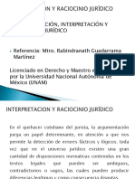 Interpretacion y Raciocinio Jurïdico